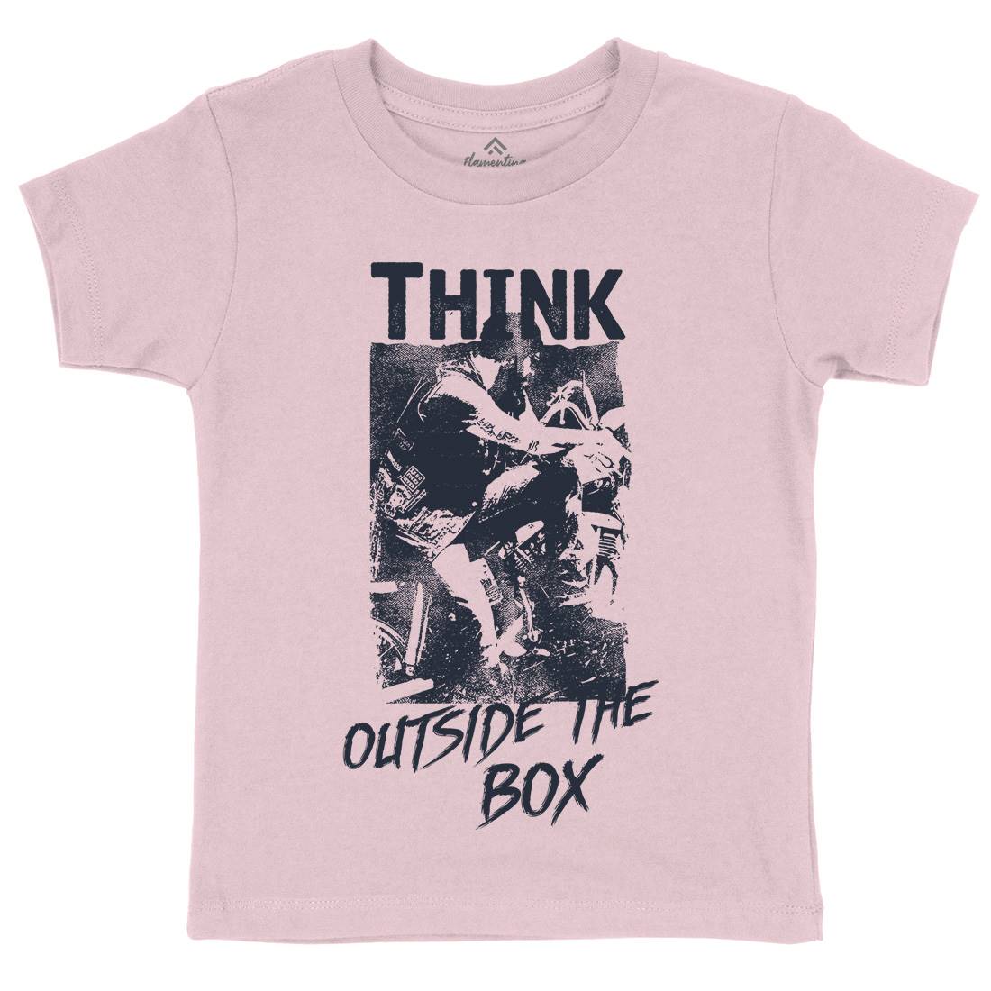 Think Outside The Box Kids Organic Crew Neck T-Shirt Motorcycles C991