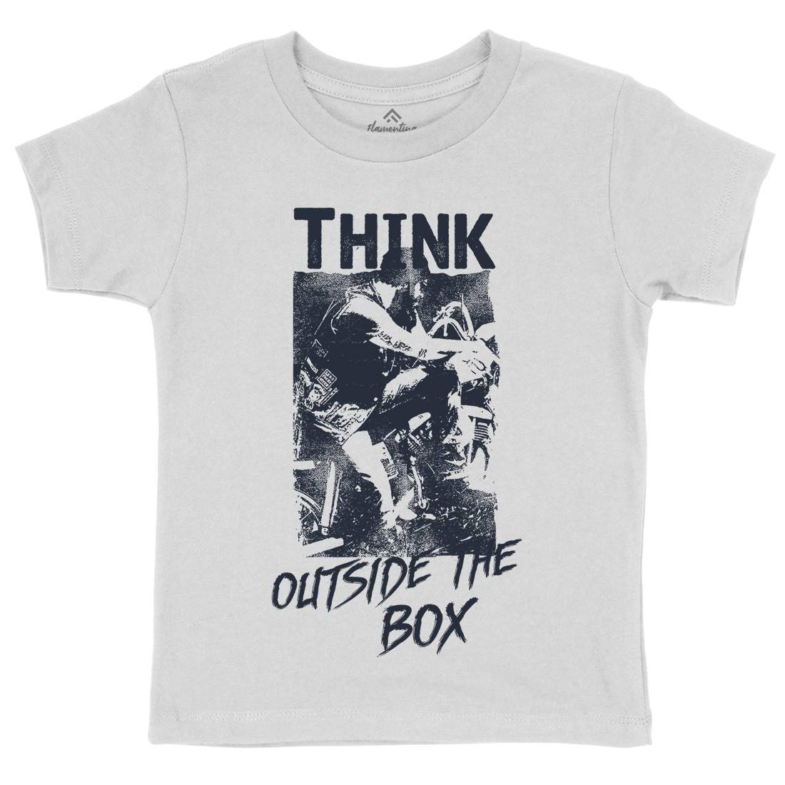 Think Outside The Box Kids Organic Crew Neck T-Shirt Motorcycles C991