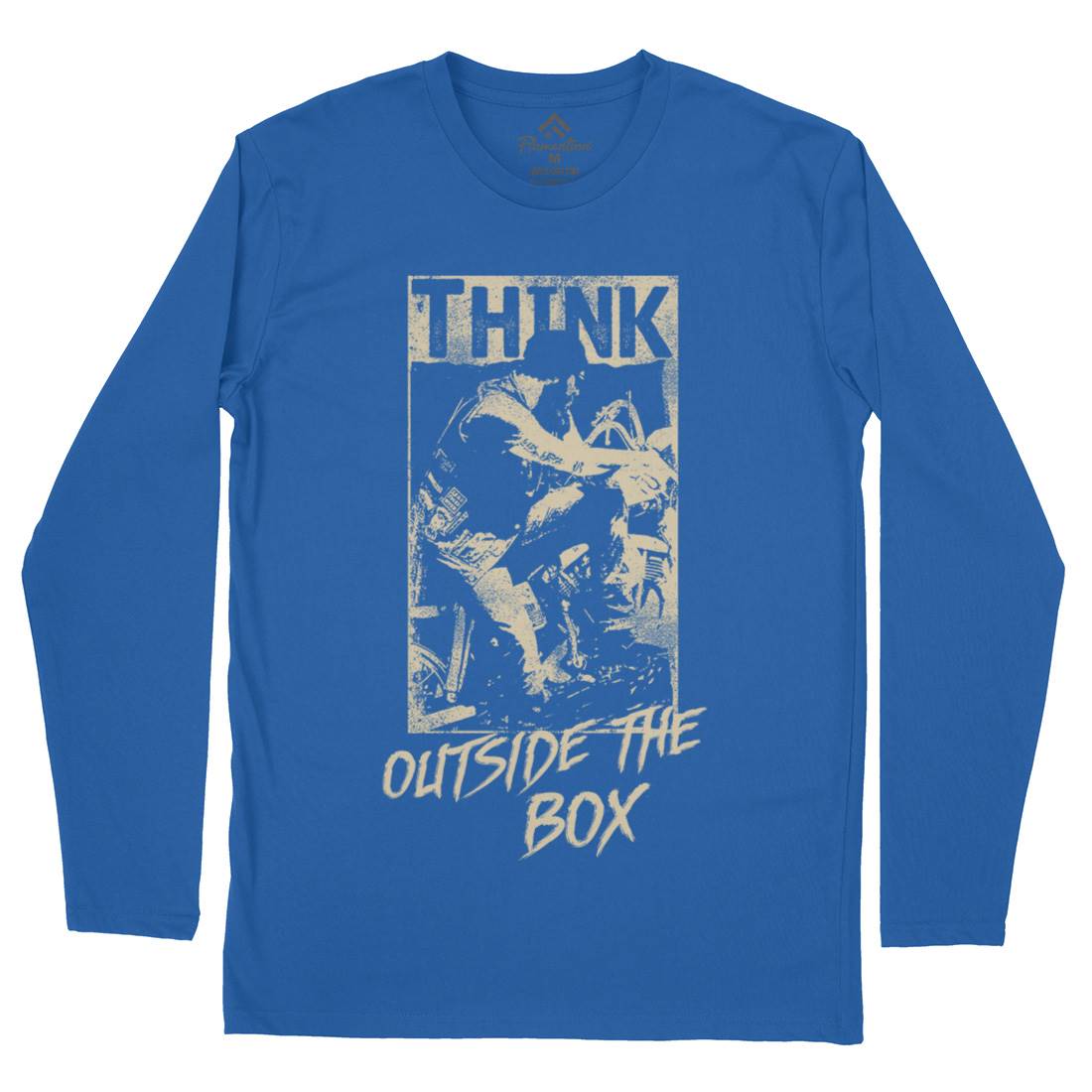 Think Outside The Box Mens Long Sleeve T-Shirt Motorcycles C991