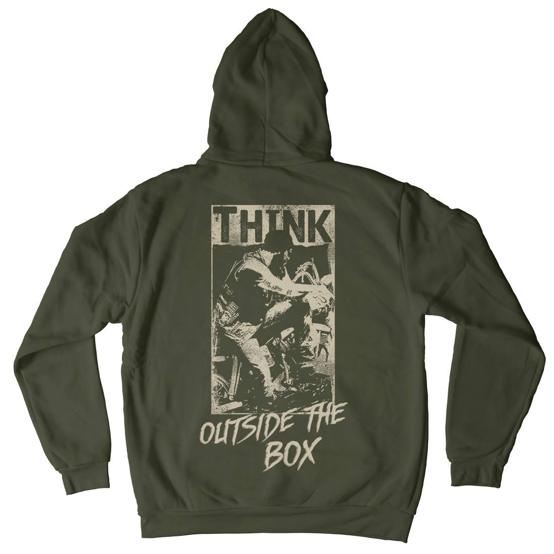 Think Outside The Box Kids Crew Neck Hoodie Motorcycles C991