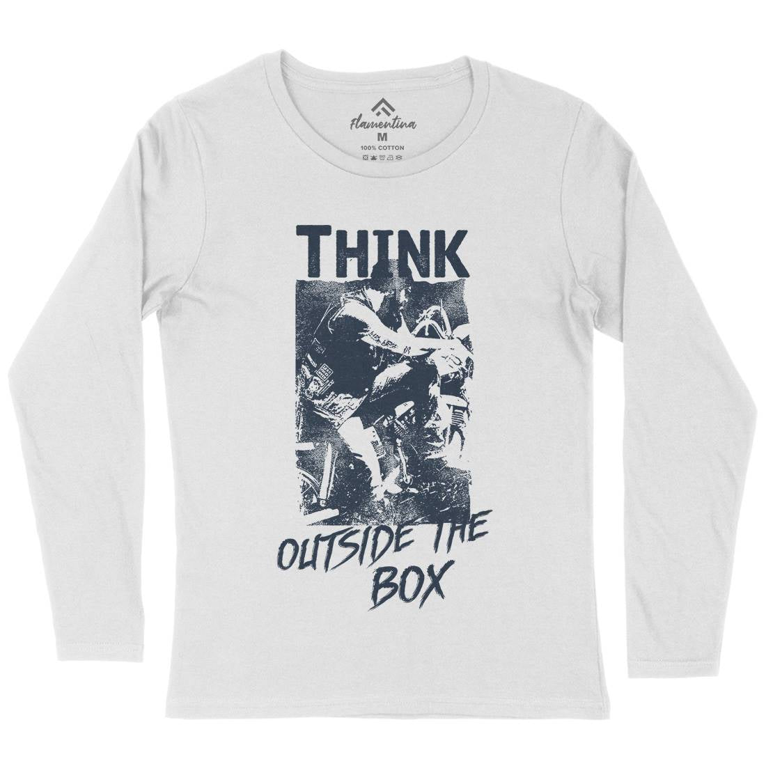 Think Outside The Box Womens Long Sleeve T-Shirt Motorcycles C991
