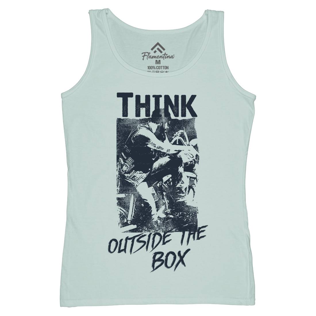 Think Outside The Box Womens Organic Tank Top Vest Motorcycles C991
