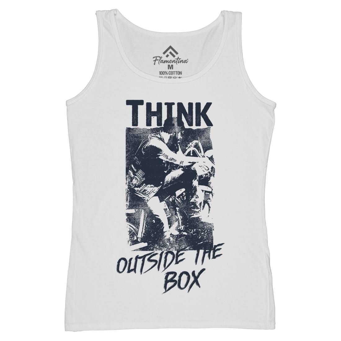 Think Outside The Box Womens Organic Tank Top Vest Motorcycles C991
