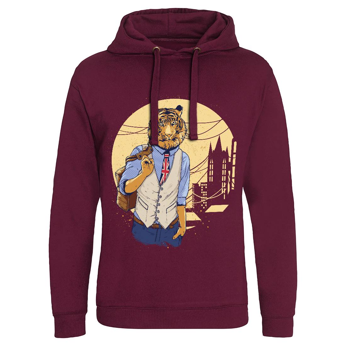 Tiger Mens Hoodie Without Pocket Animals C992