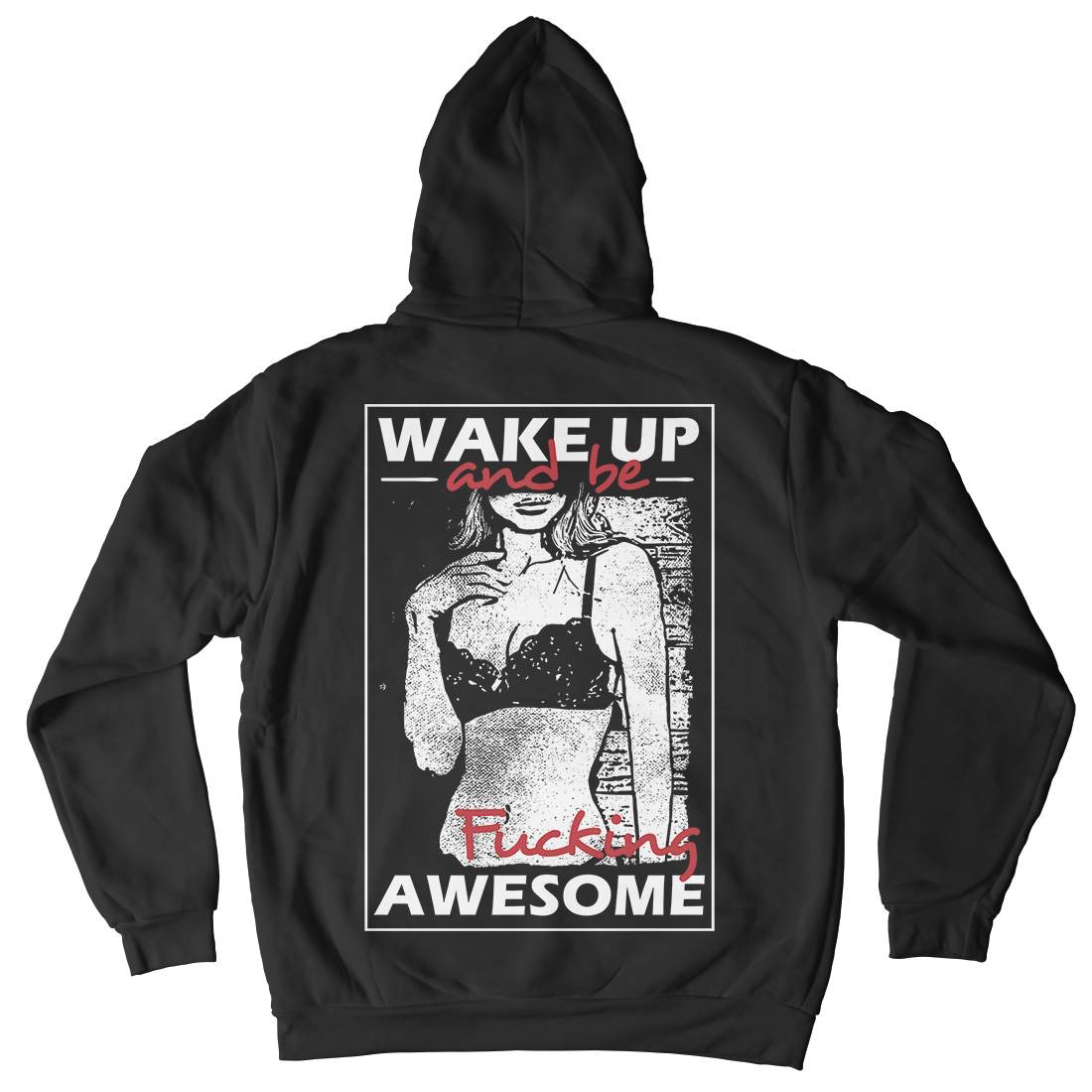 Wake Up And Be Awesome Kids Crew Neck Hoodie Gym C993