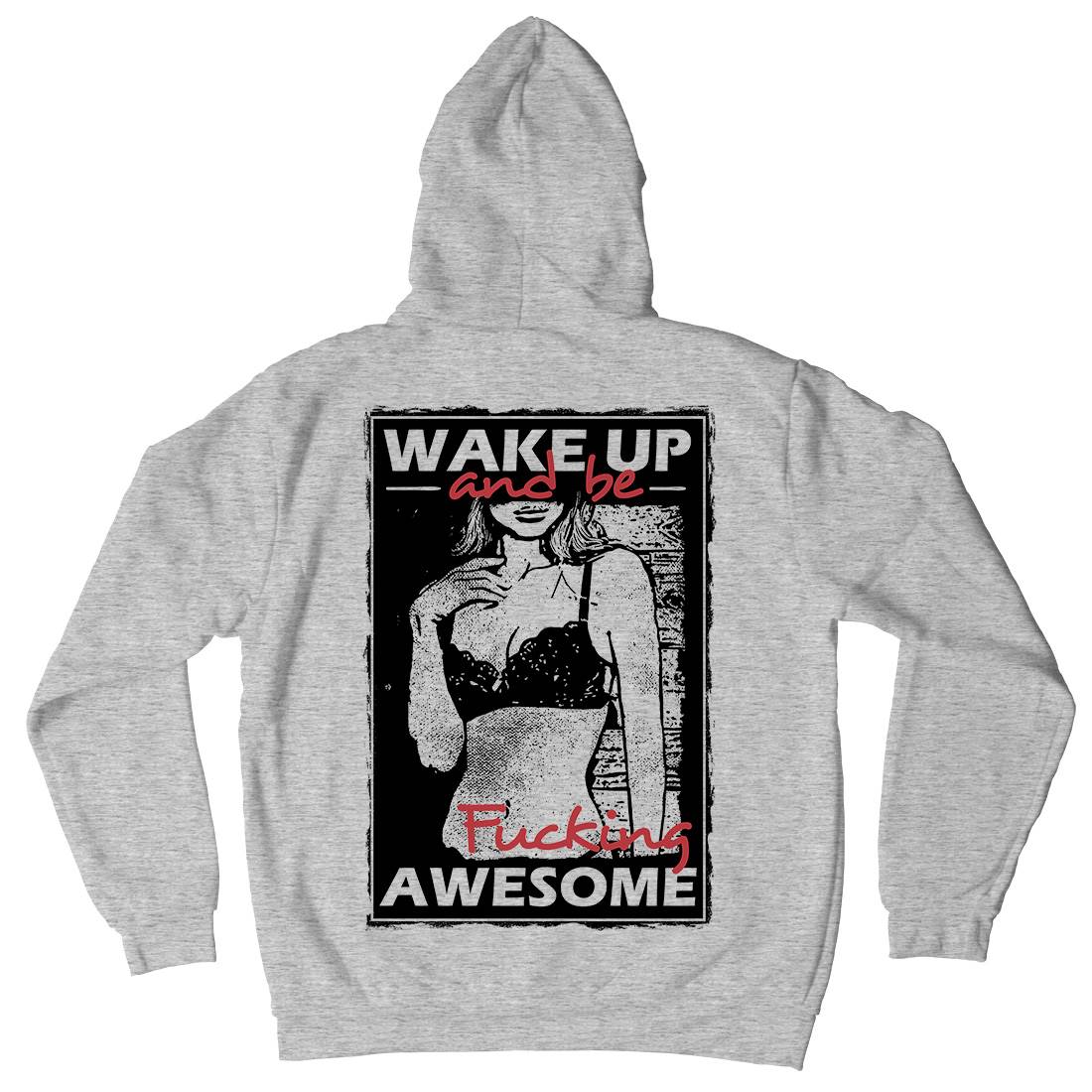 Wake Up And Be Awesome Kids Crew Neck Hoodie Gym C993