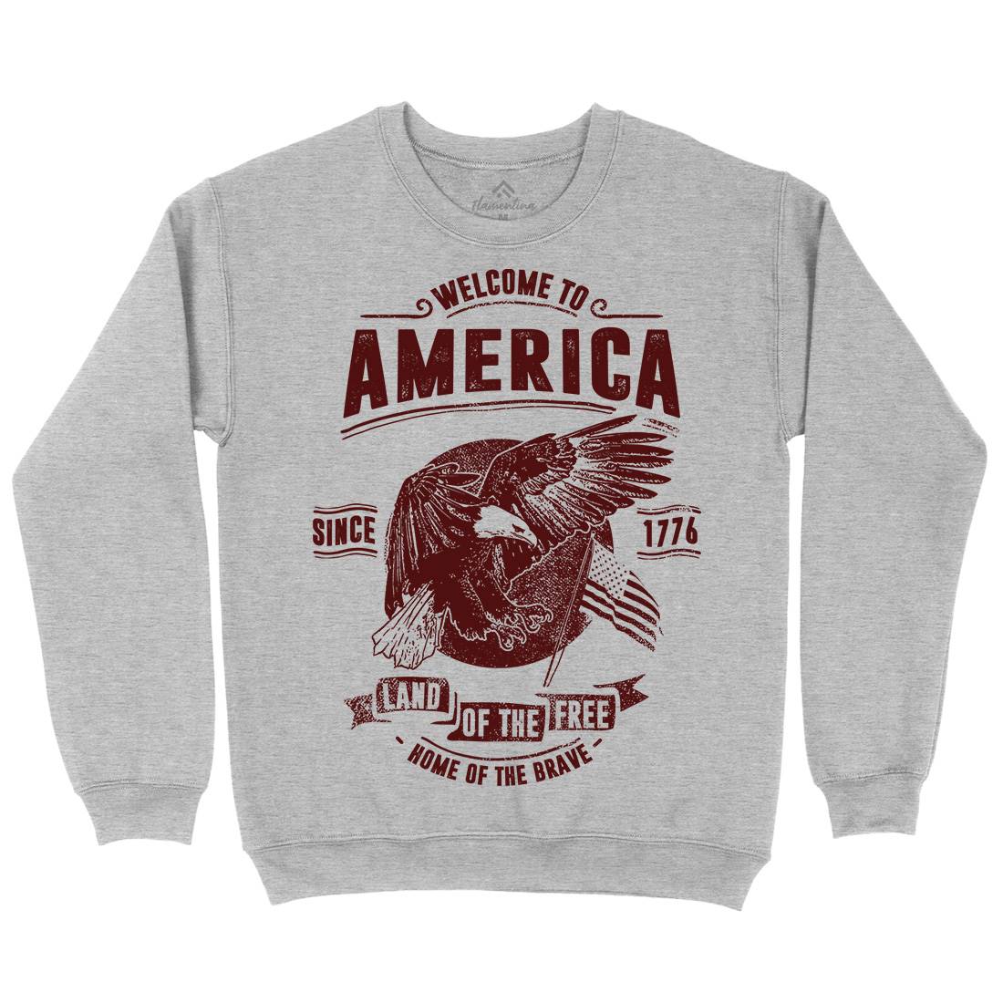 Welcome To America Kids Crew Neck Sweatshirt American C994