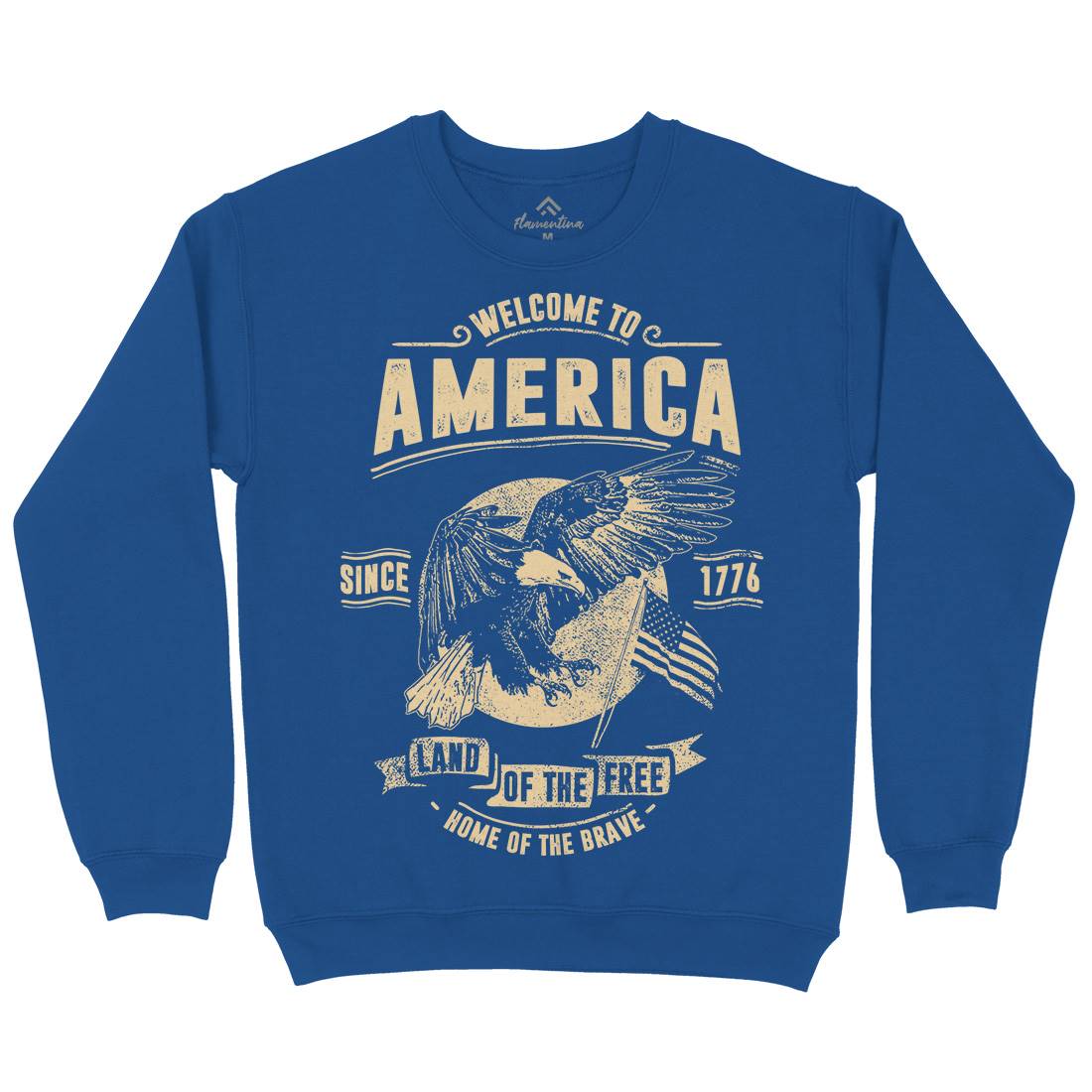 Welcome To America Mens Crew Neck Sweatshirt American C994
