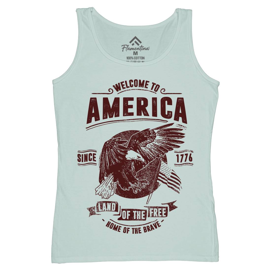 Welcome To America Womens Organic Tank Top Vest American C994