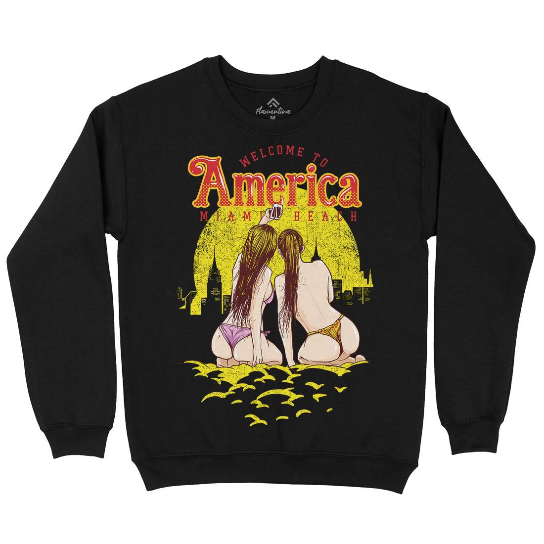 Welcome To America Mens Crew Neck Sweatshirt American C995