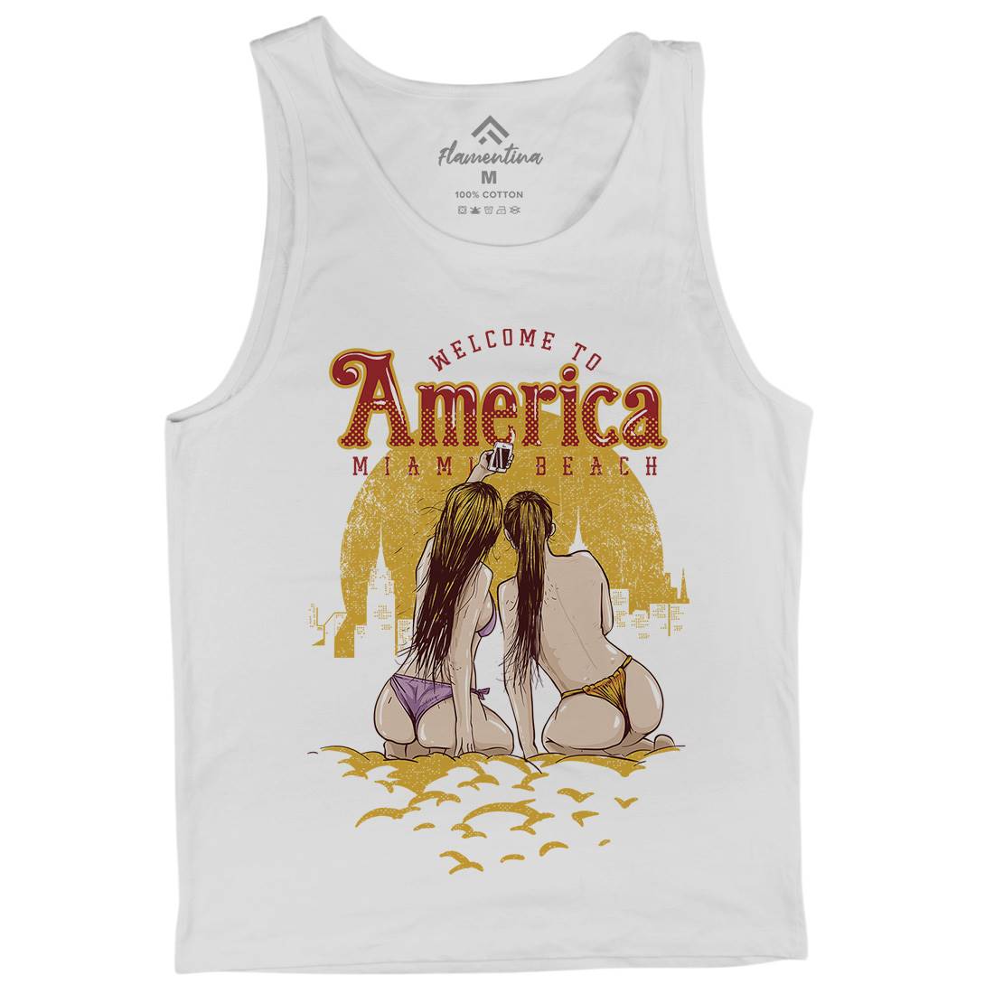 Welcome To America Mens Tank Top Vest American C995