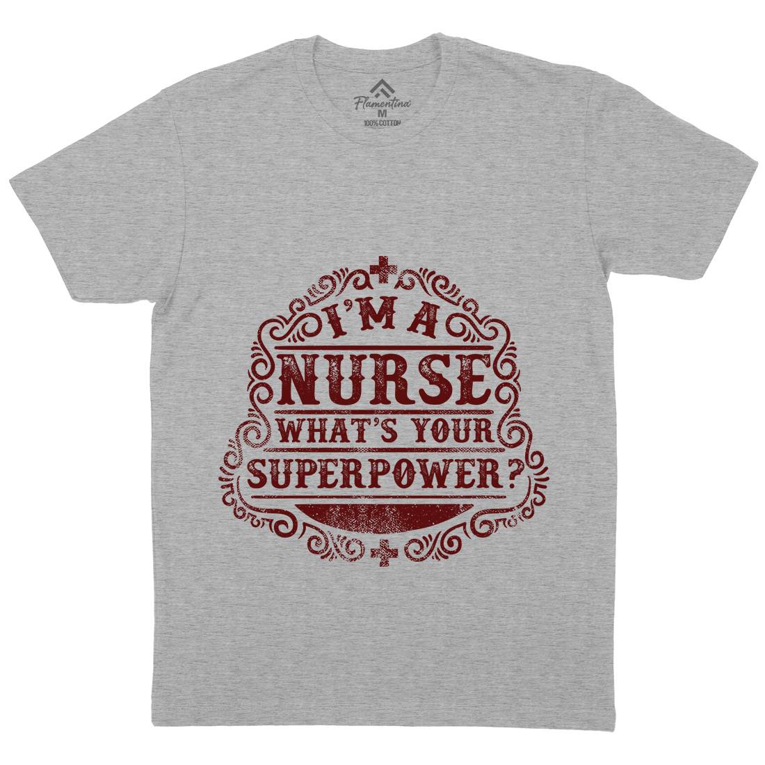 What&#39;s Your Superpower Mens Crew Neck T-Shirt Work C996