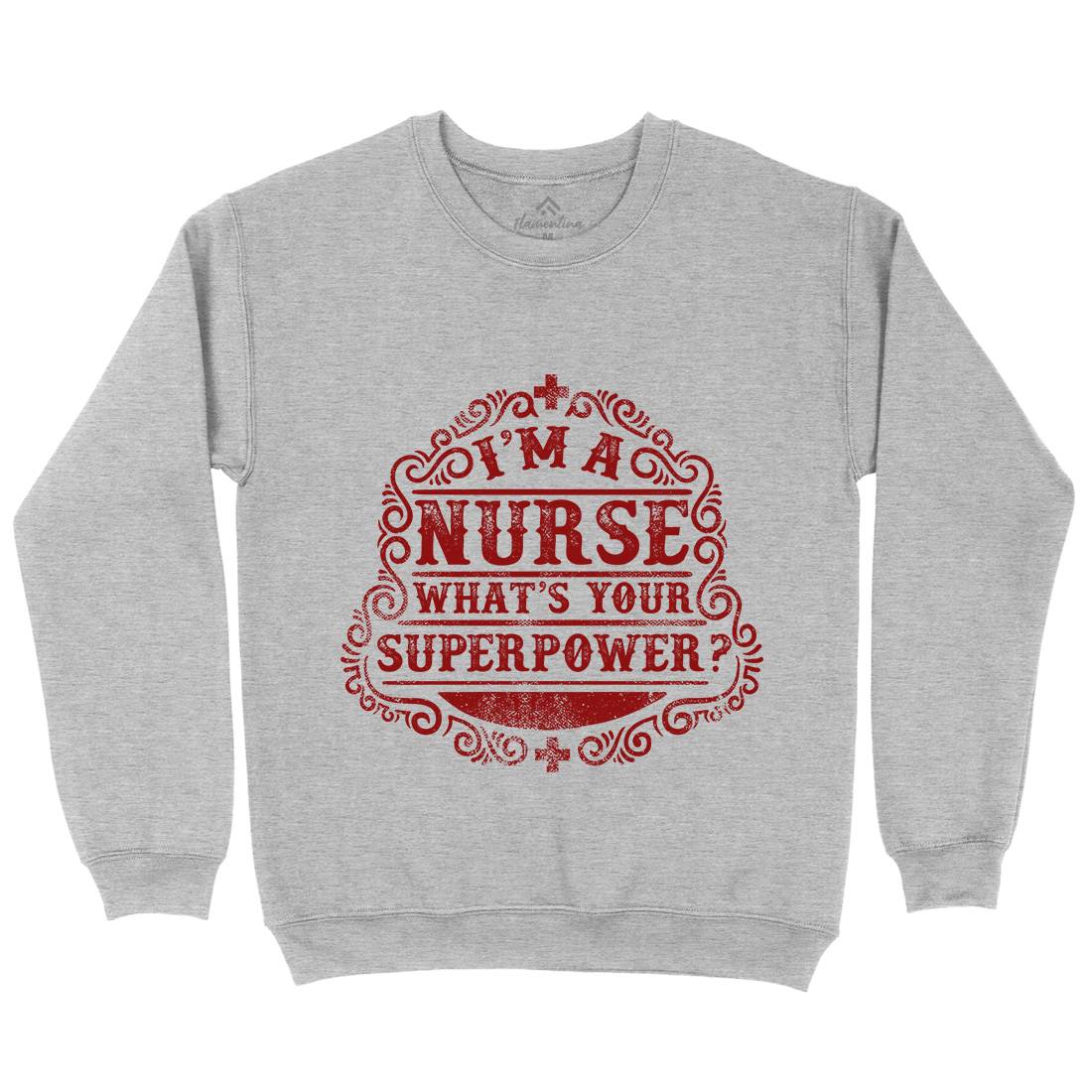 What&#39;s Your Superpower Mens Crew Neck Sweatshirt Work C996