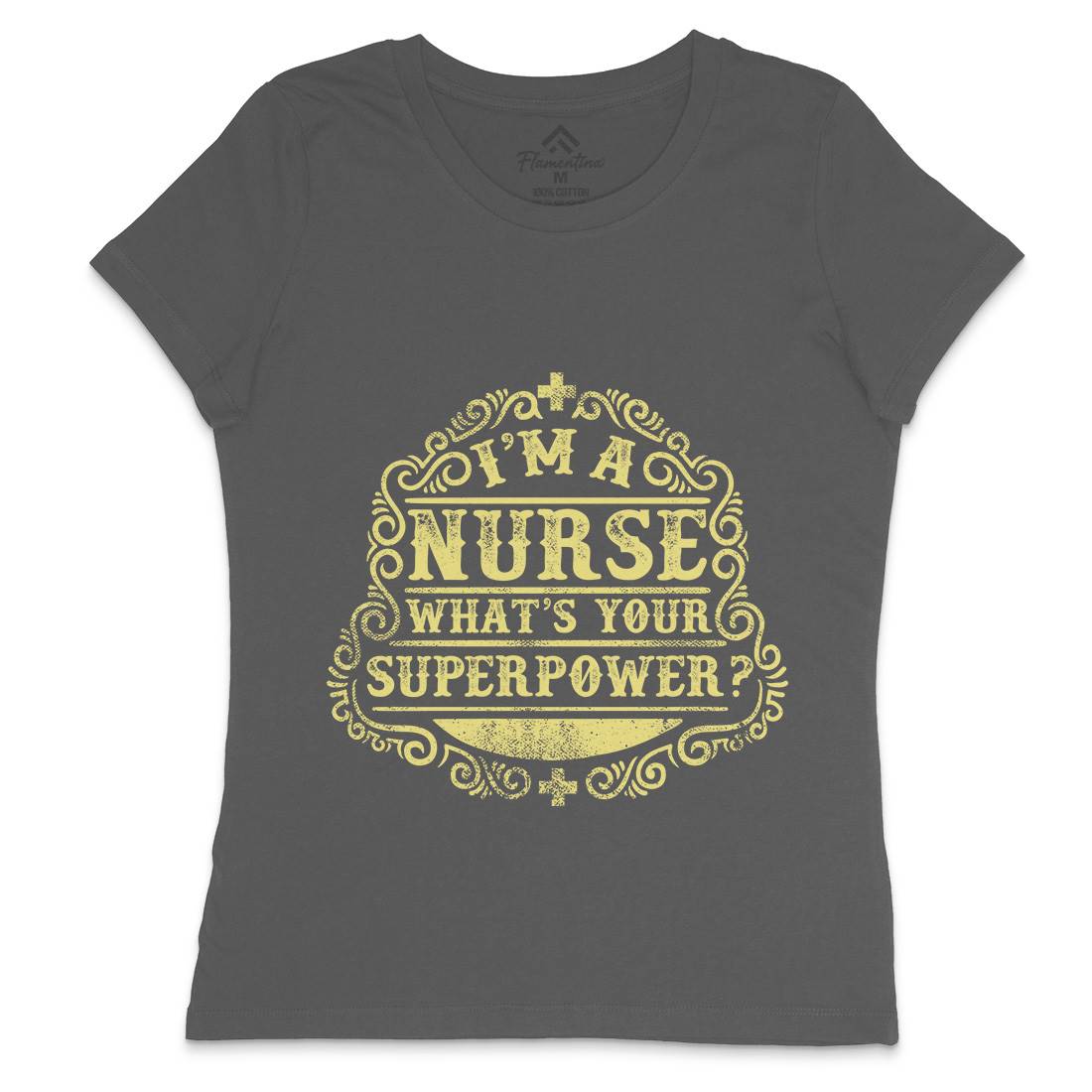 What&#39;s Your Superpower Womens Crew Neck T-Shirt Work C996