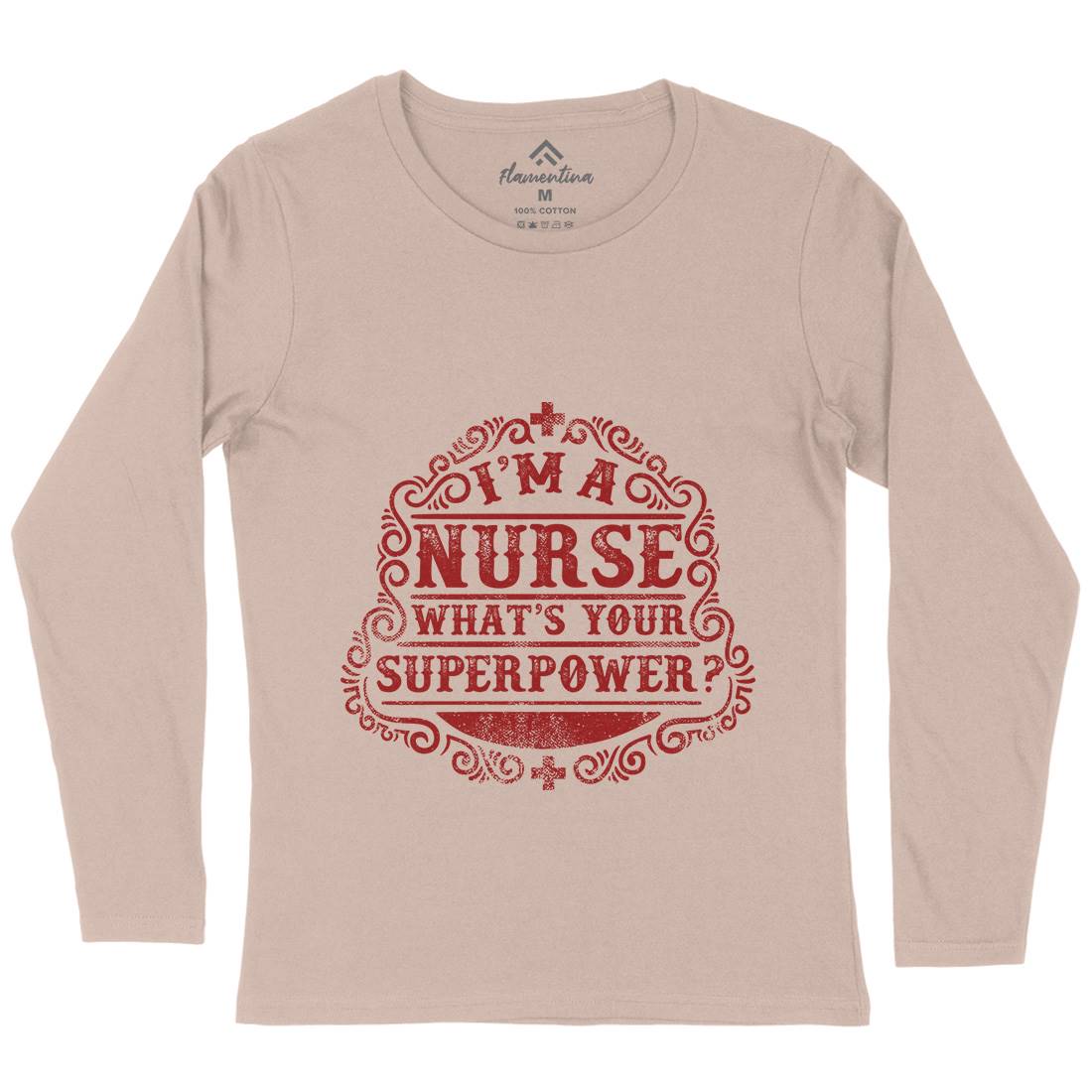 What&#39;s Your Superpower Womens Long Sleeve T-Shirt Work C996