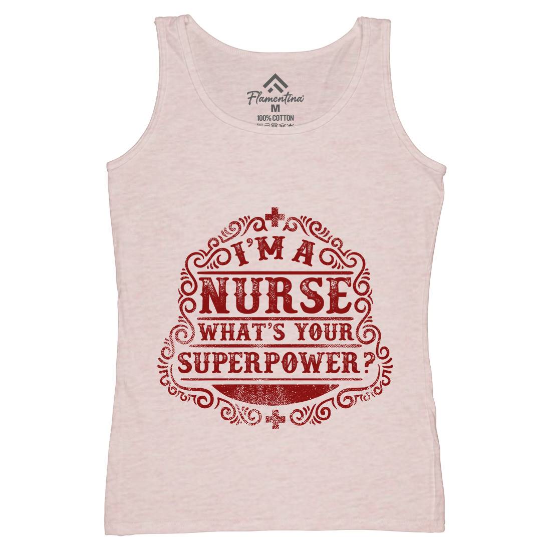 What&#39;s Your Superpower Womens Organic Tank Top Vest Work C996