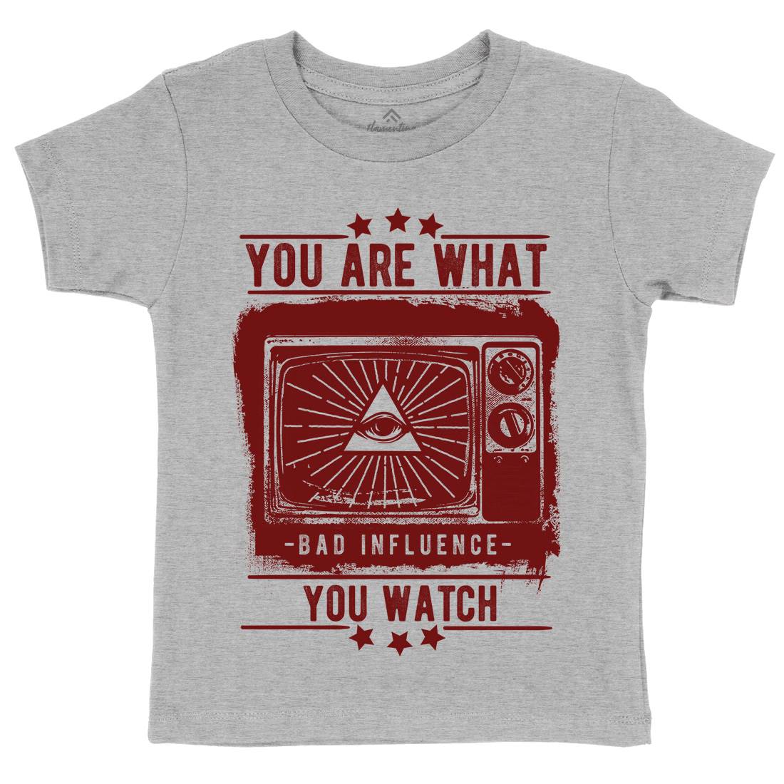 You Are What You Watch Kids Crew Neck T-Shirt Illuminati C997