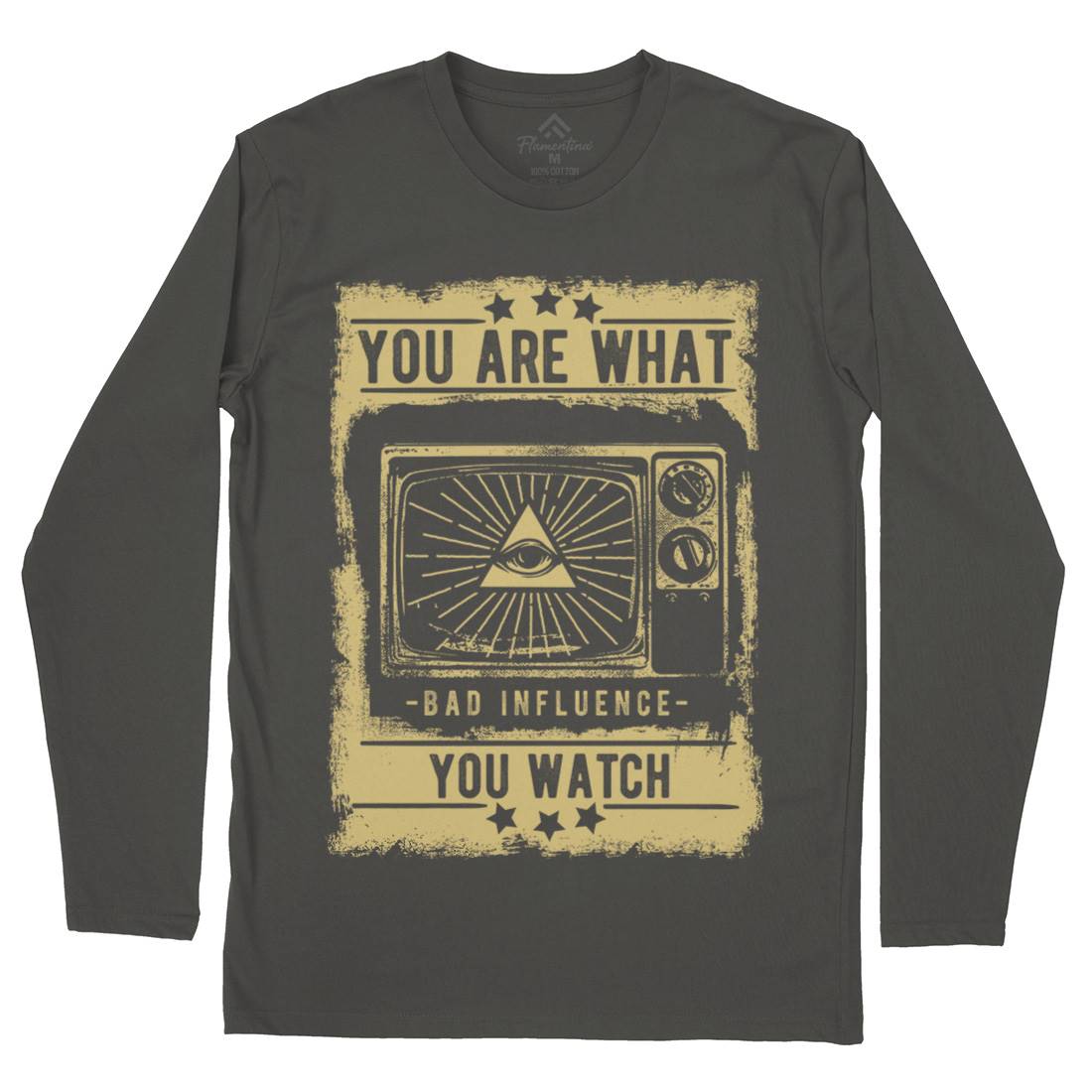 You Are What You Watch Mens Long Sleeve T-Shirt Illuminati C997