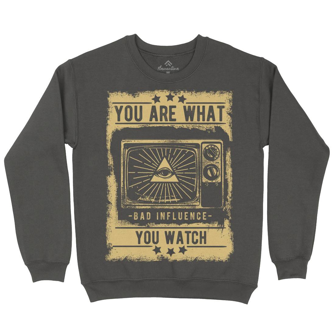 You Are What You Watch Kids Crew Neck Sweatshirt Illuminati C997