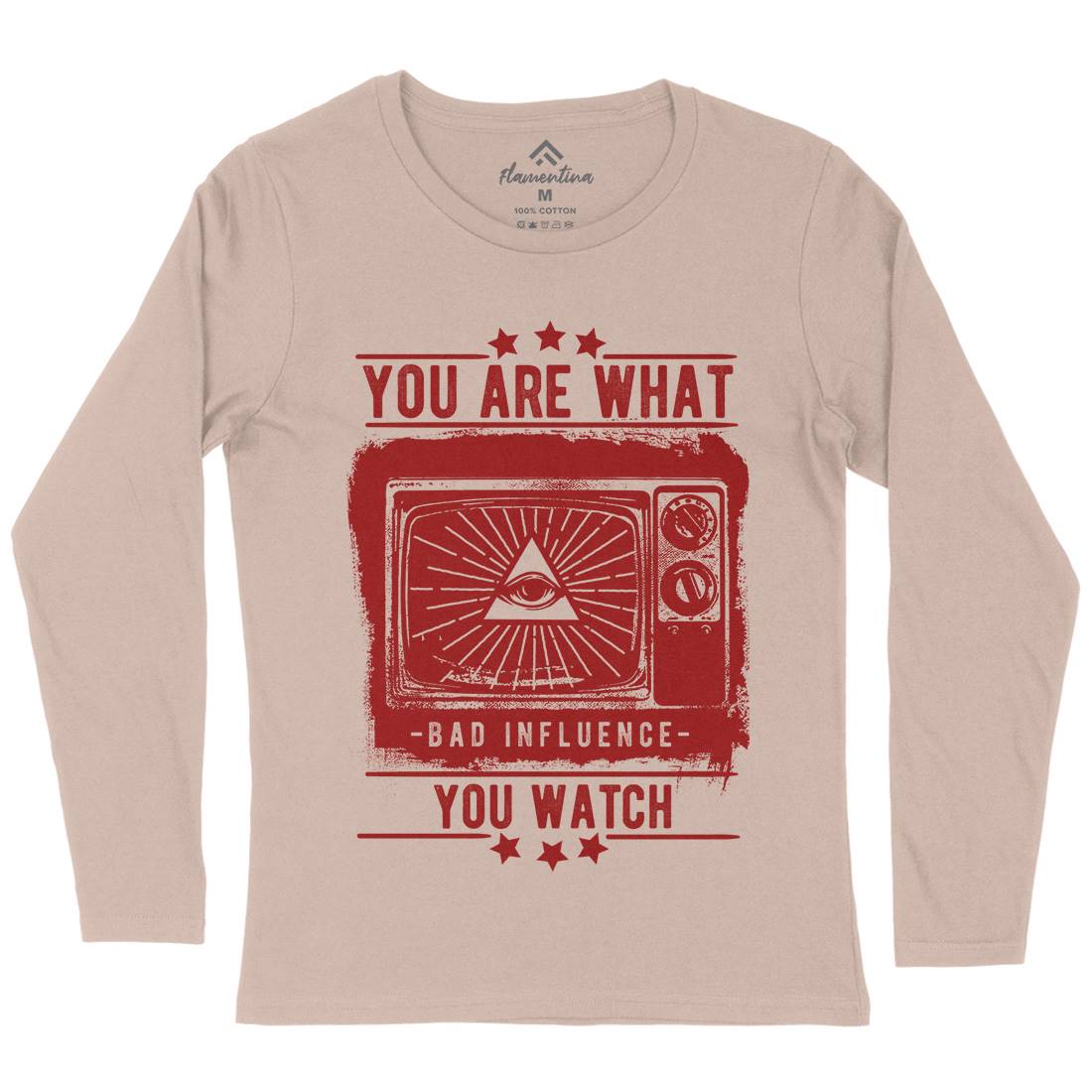 You Are What You Watch Womens Long Sleeve T-Shirt Illuminati C997