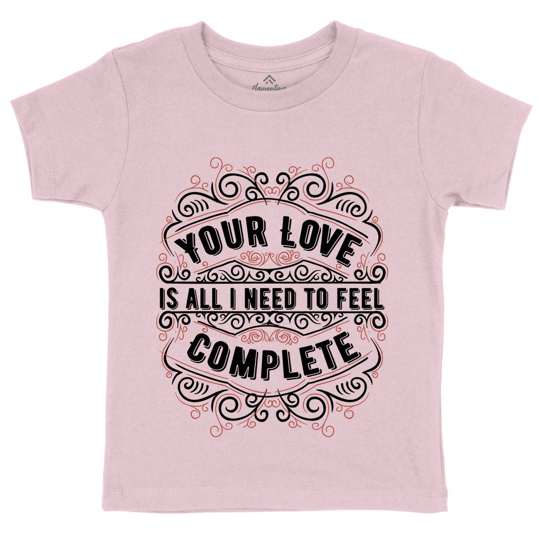 Your Love Kids Organic Crew Neck T-Shirt Quotes C999
