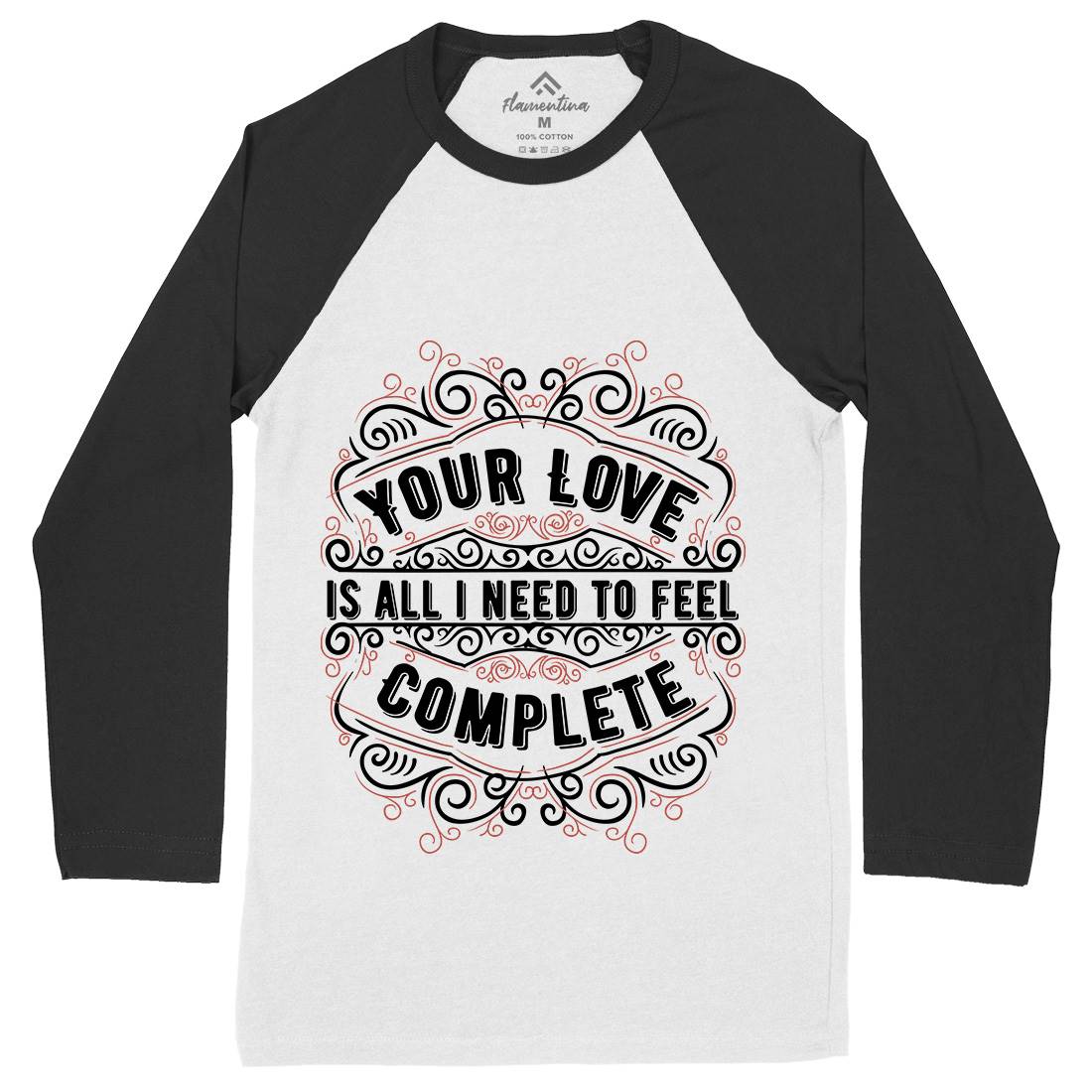 Your Love Mens Long Sleeve Baseball T-Shirt Quotes C999
