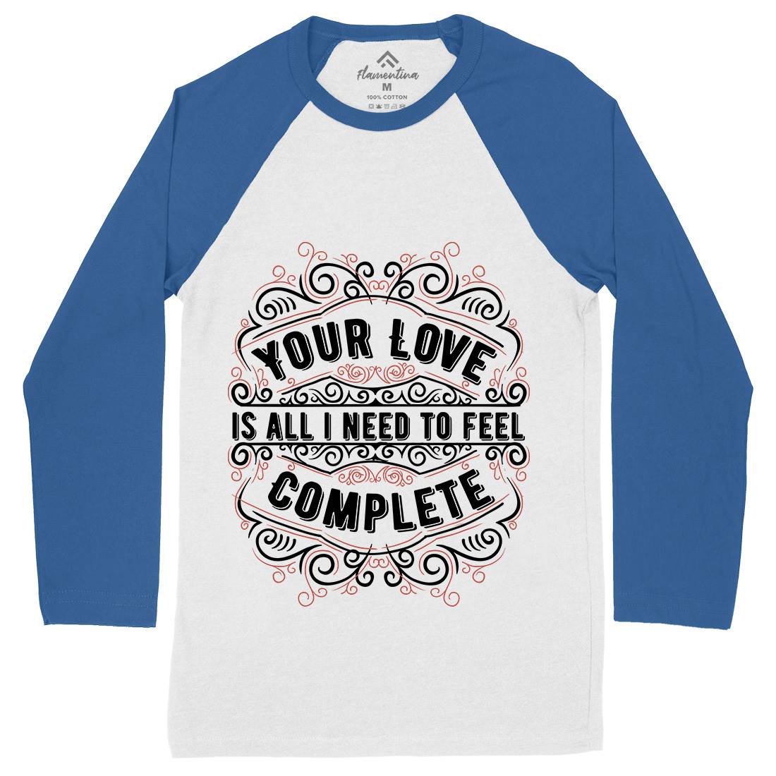 Your Love Mens Long Sleeve Baseball T-Shirt Quotes C999