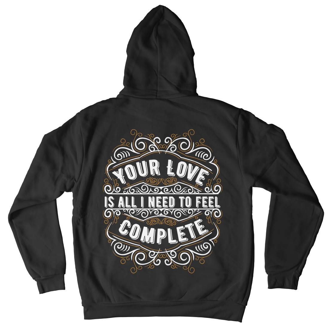 Your Love Mens Hoodie With Pocket Quotes C999