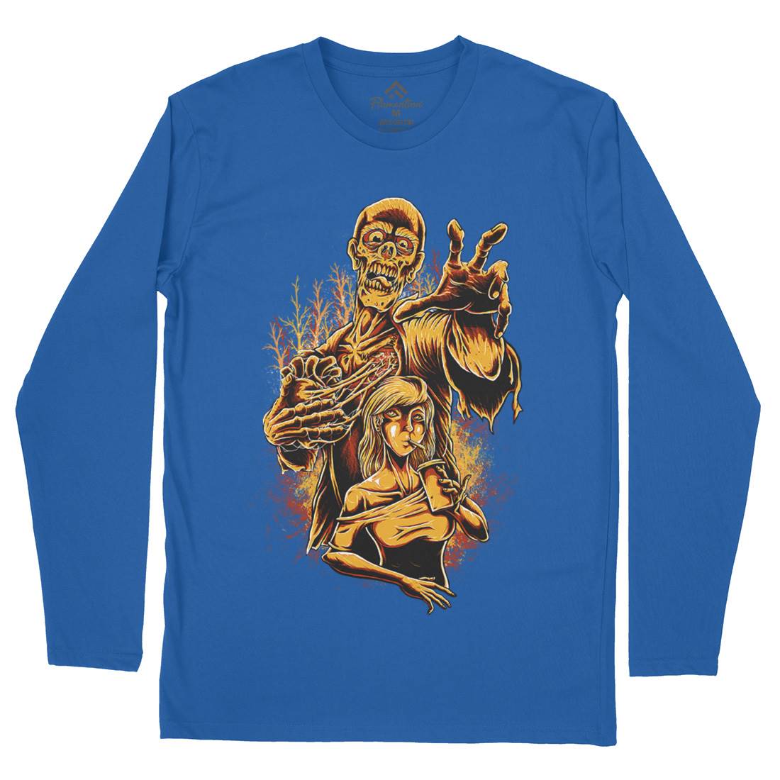 Zombie Love Mens Long Sleeve T-Shirt Horror D000