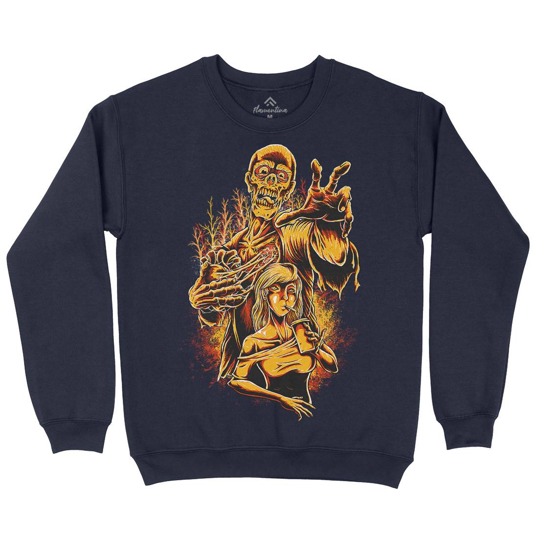 Zombie Love Mens Crew Neck Sweatshirt Horror D000