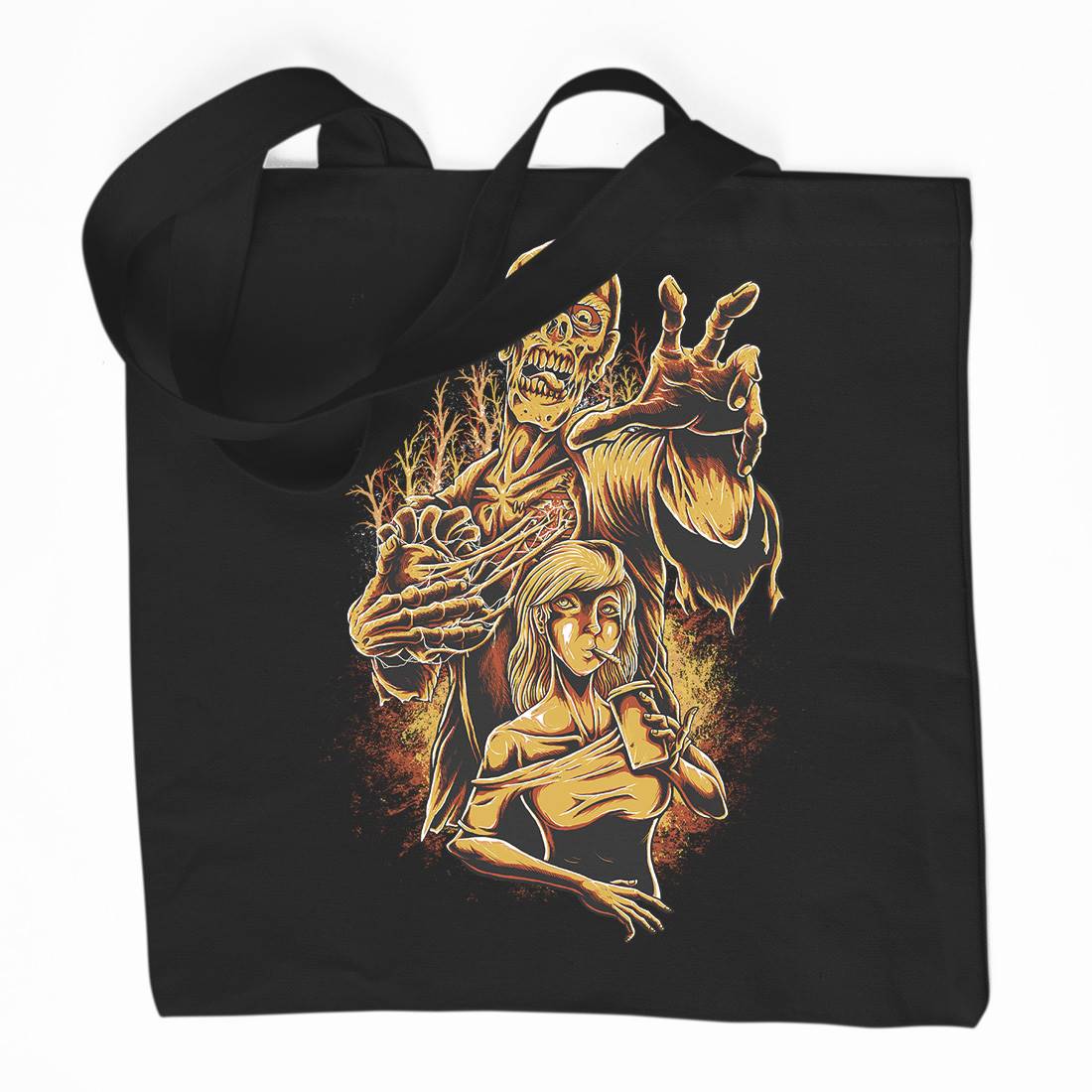 Zombie Love Organic Premium Cotton Tote Bag Horror D000