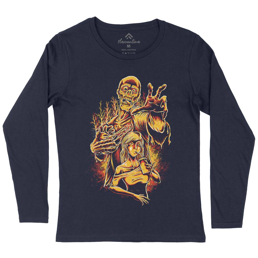 Zombie Love Womens Long Sleeve T-Shirt Horror D000