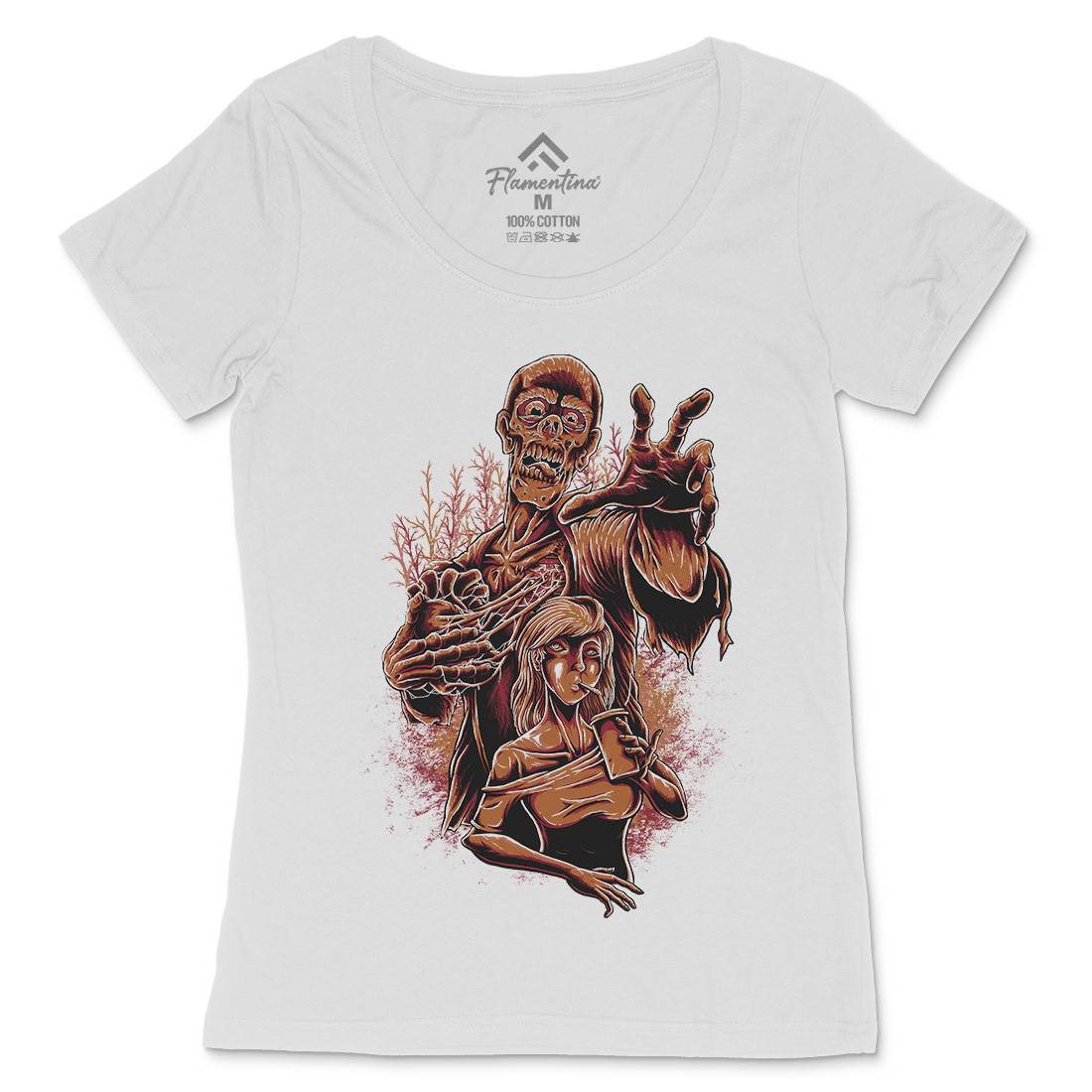 Zombie Love Womens Scoop Neck T-Shirt Horror D000