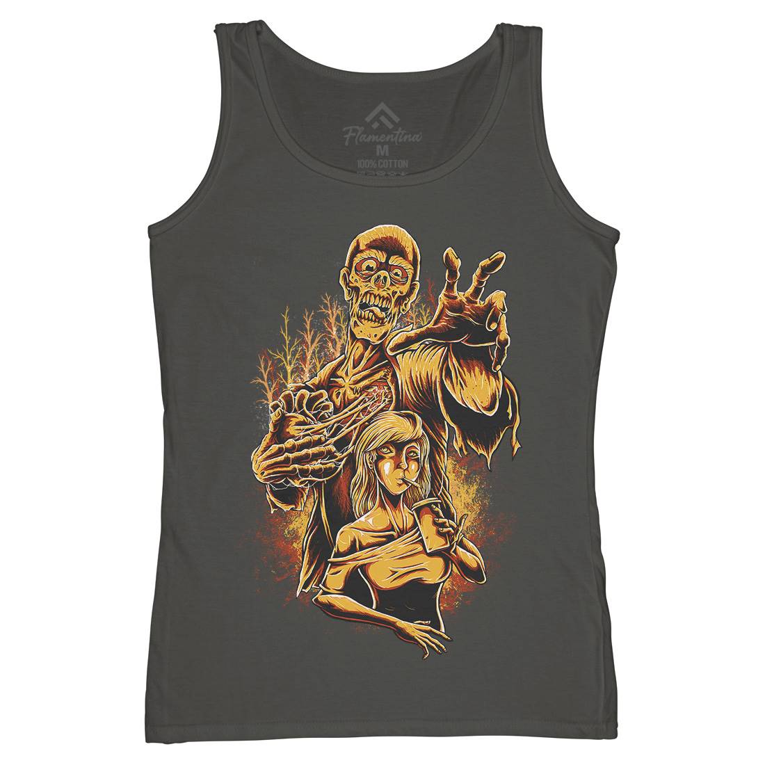Zombie Love Womens Organic Tank Top Vest Horror D000