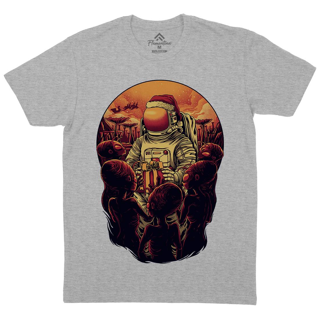 Alien Planet Mens Crew Neck T-Shirt Space D002