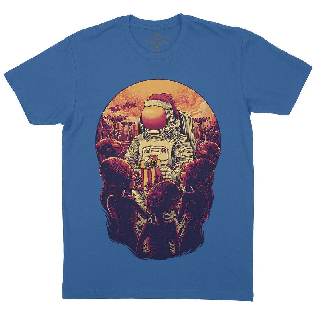 Alien Planet Mens Organic Crew Neck T-Shirt Space D002
