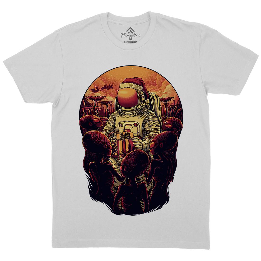 Alien Planet Mens Crew Neck T-Shirt Space D002