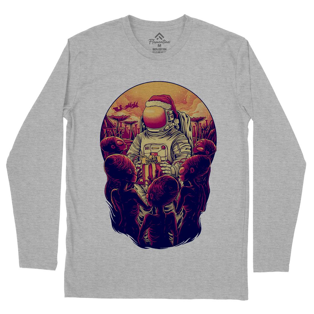 Alien Planet Mens Long Sleeve T-Shirt Space D002
