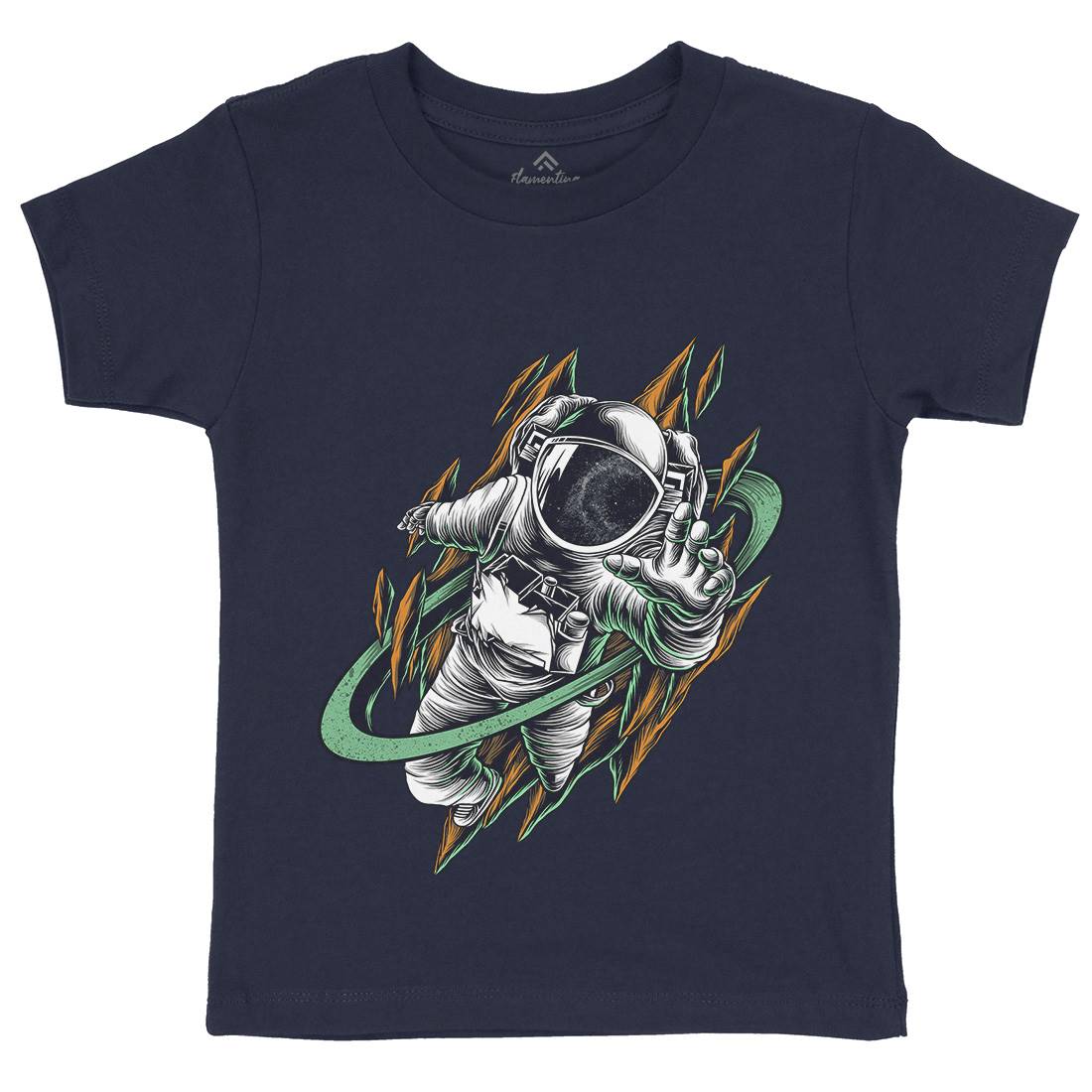 Astronaut Kids Crew Neck T-Shirt Space D005