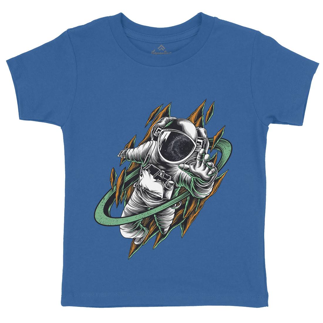 Astronaut Kids Crew Neck T-Shirt Space D005