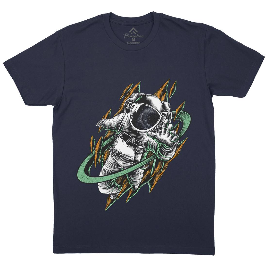 Astronaut Mens Crew Neck T-Shirt Space D005
