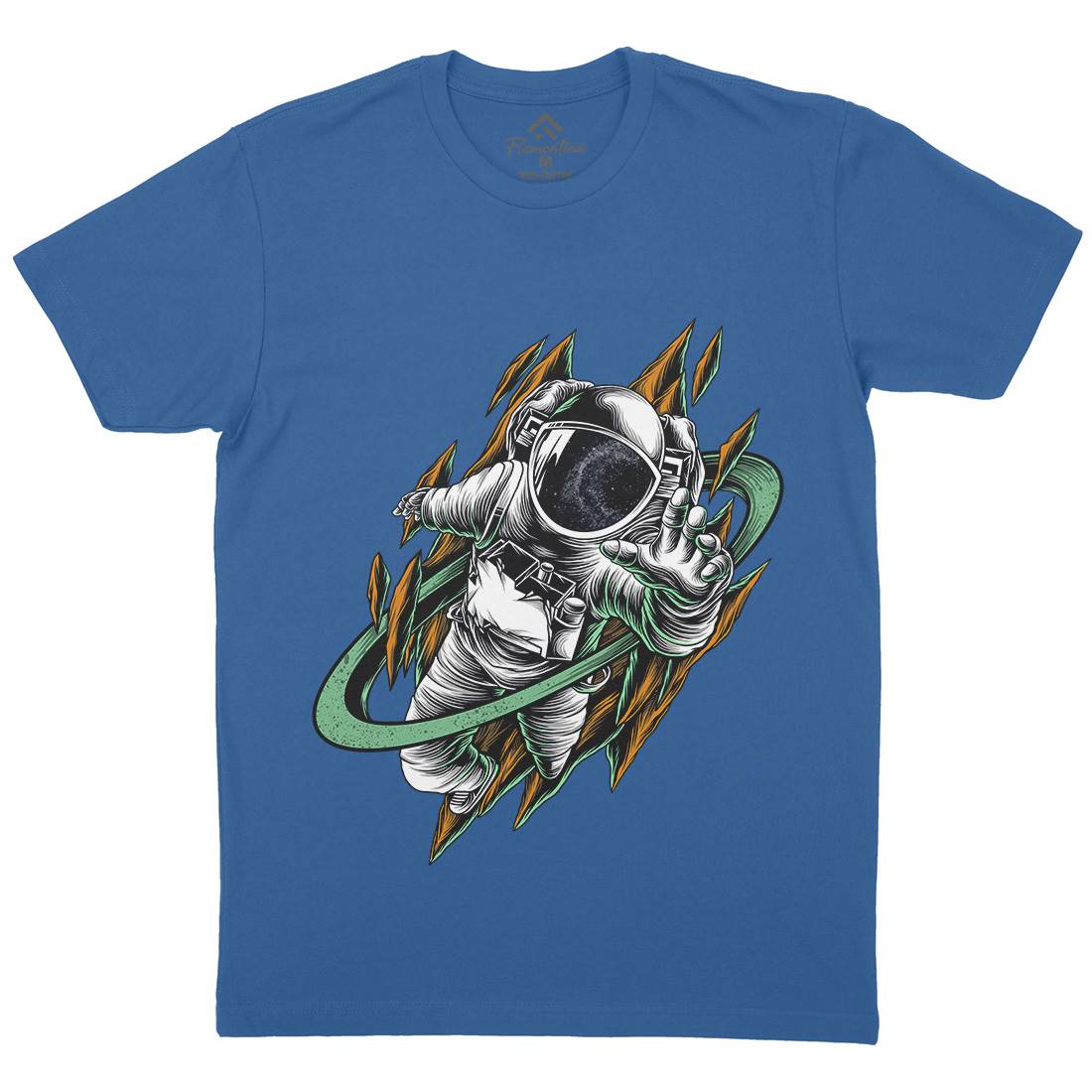 Astronaut Mens Organic Crew Neck T-Shirt Space D005