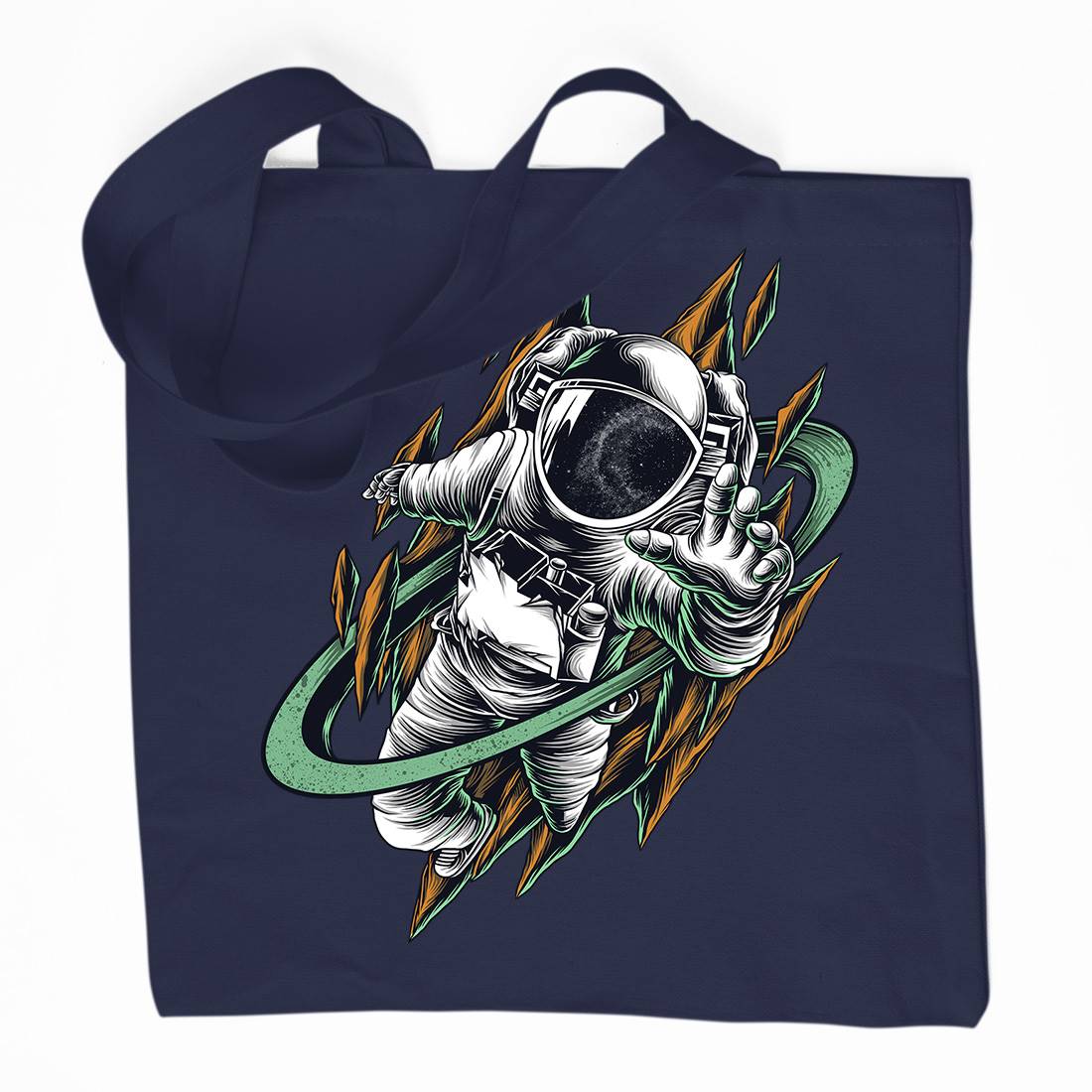 Astronaut Organic Premium Cotton Tote Bag Space D005