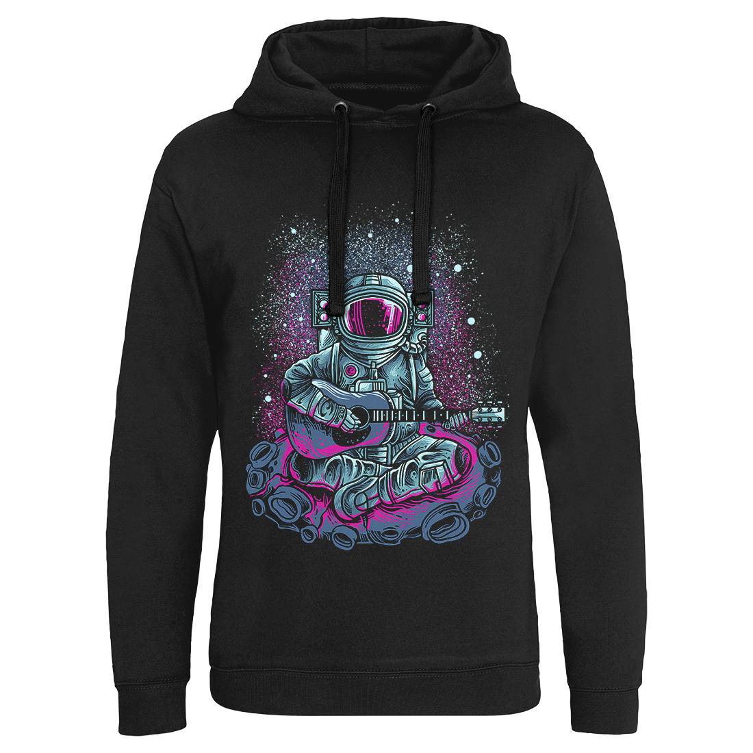 Astronaut Guitar Mens Hoodie Without Pocket Space D007