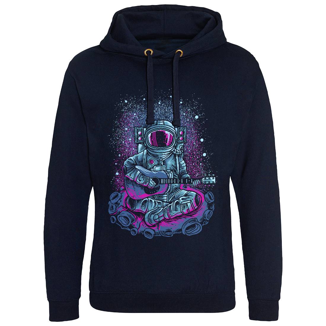 Astronaut Guitar Mens Hoodie Without Pocket Space D007