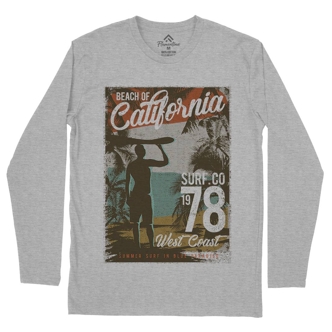 Beach Of California Mens Long Sleeve T-Shirt Holiday D009