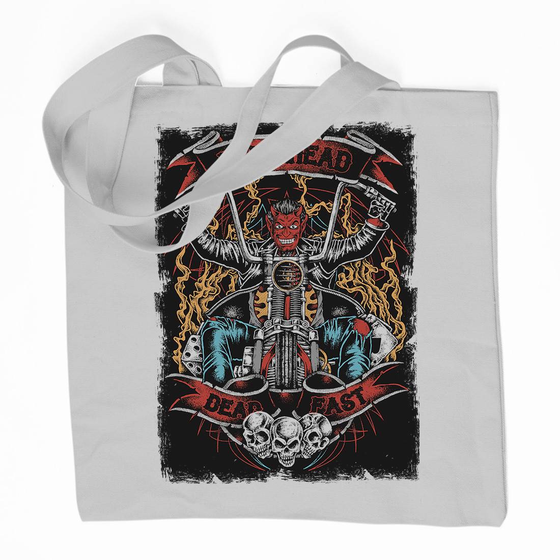 Biker From Hell Organic Premium Cotton Tote Bag Motorcycles D011