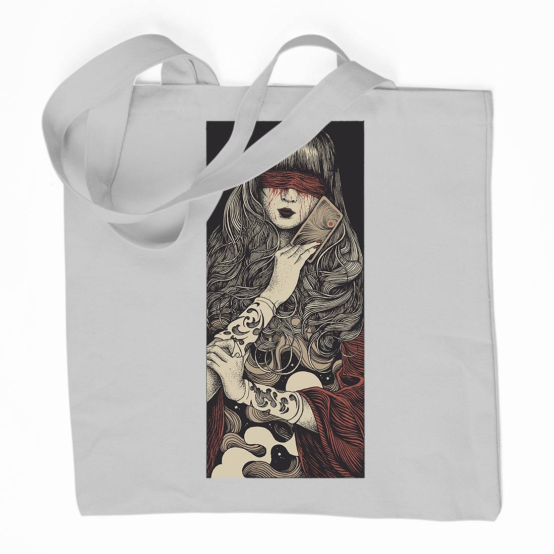 Blind Woman Organic Premium Cotton Tote Bag Horror D012