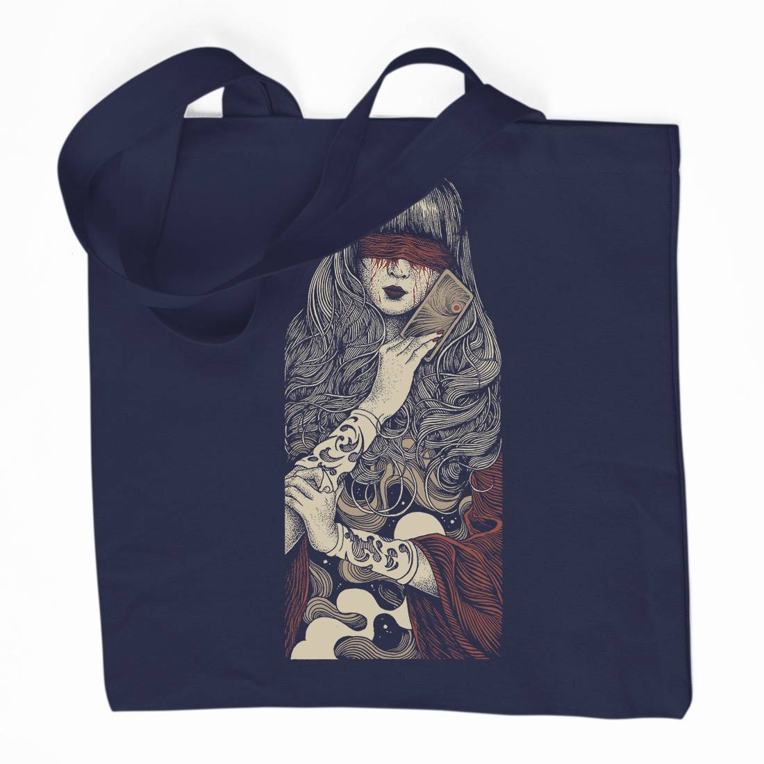 Blind Woman Organic Premium Cotton Tote Bag Horror D012