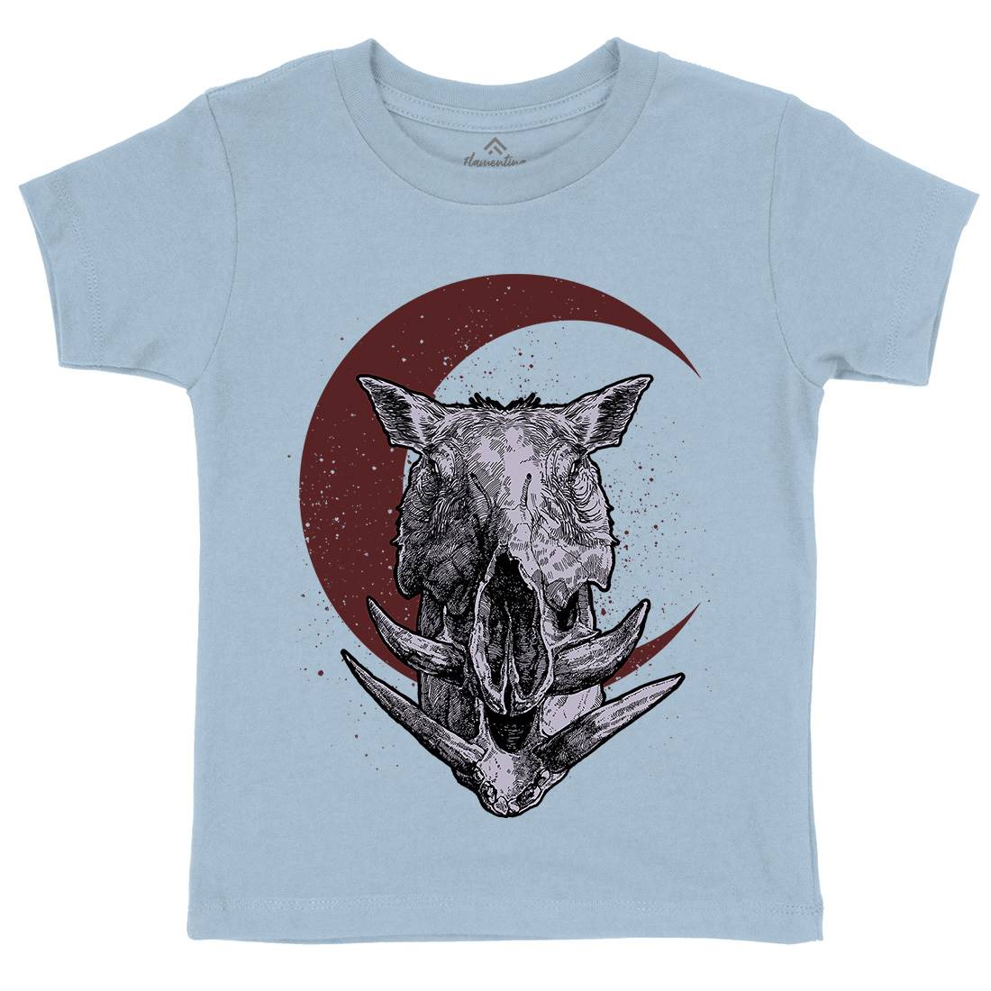 Boar Kids Crew Neck T-Shirt Horror D013